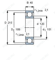 Подшипник 6224 C4