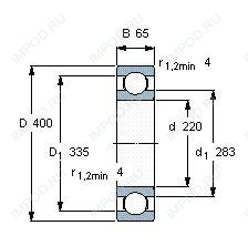 Подшипник 6244 M