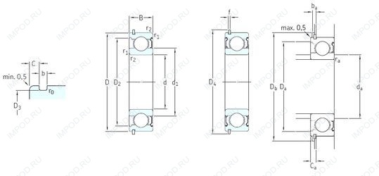 Подшипник 6307-2ZNR Подшипник 6307-2ZNR