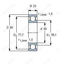 Подшипник 6308 TB.T63 Подшипник 6308 TB.T63