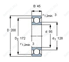 Подшипник 6319 2Z