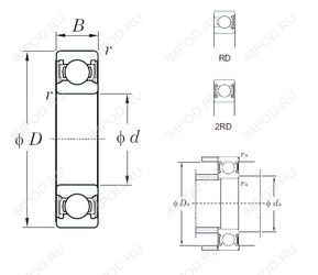 Подшипник 63/32-2RD