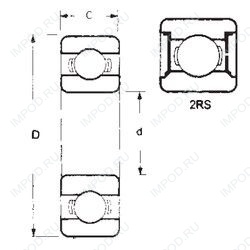 Подшипник 6708-2RS Подшипник 6708-2RS