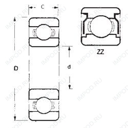 Подшипник 6708ZZ Подшипник 6708ZZ