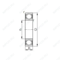 Подшипник 6840-2RS
