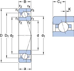 Подшипник 7001 CE/HCP4AH
