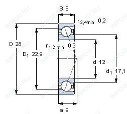 Подшипник 7001 CTYNSULP4 Подшипник 7001 CTYNSULP4