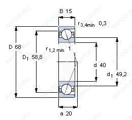 Подшипник 7008 ACDGA.P4A