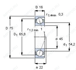 Подшипник 7009 A5TYNSUMP4