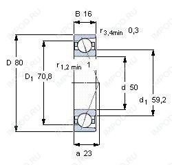 Подшипник 7010 ACDGA.P4A Подшипник 7010 ACDGA.P4A