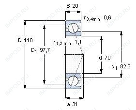 Подшипник 7014 ACDGA.P4A