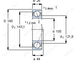 Подшипник 7021 A5TRDULP3