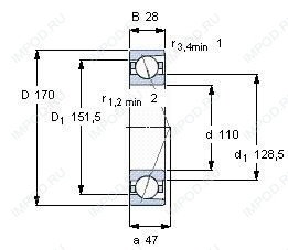 Подшипник 7022 C.TPA.P2H.UL Подшипник 7022 C.TPA.P2H.UL