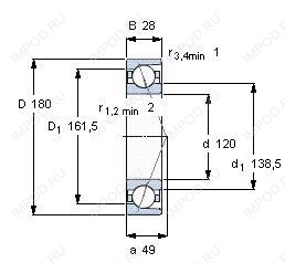 Подшипник 7024 CTRDULP3