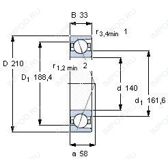 Подшипник 7028 CDGA.P4A
