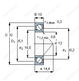 Подшипник 7201 B.TVP.P5.UO Подшипник 7201 B.TVP.P5.UO