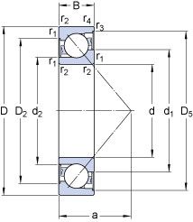 Подшипник 7208 BE-2RZP