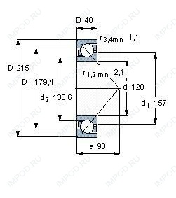 Подшипник 7224 B.MP.UA