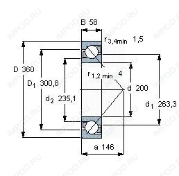 Подшипник 7240 B.MP.UA Подшипник 7240 B.MP.UA