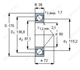 Подшипник 7316 B.JP