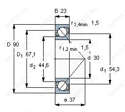 Подшипник 7406 B.MP Подшипник 7406 B.MP