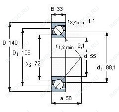Подшипник 7411 B.MP Подшипник 7411 B.MP