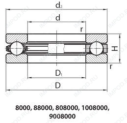 Подшипник 8320НГ Подшипник 8320НГ